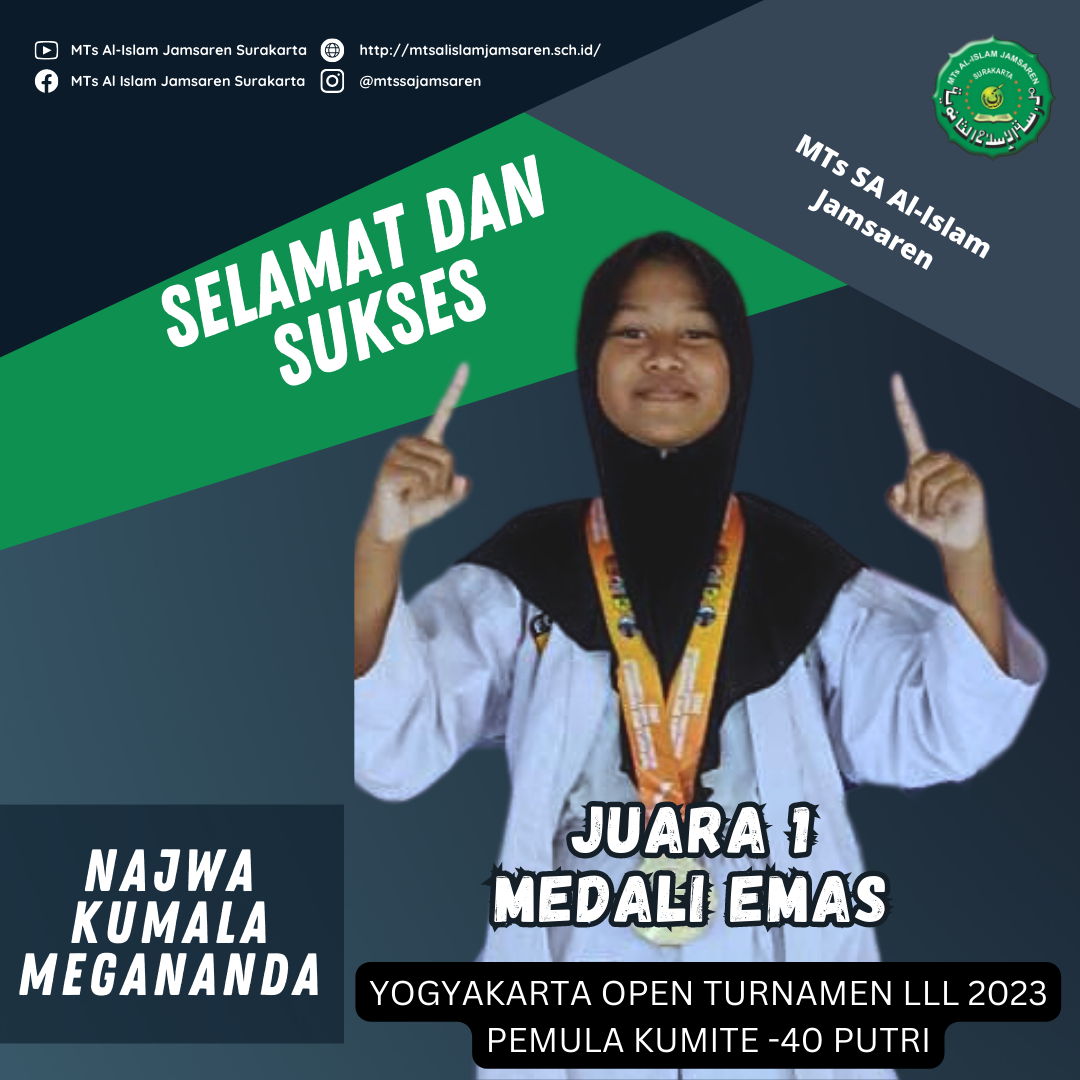 Juara 1 Medali Emas - YOGYAKARTA OPEN TURNAMEN lll 2023 pemula kumite -40 putri